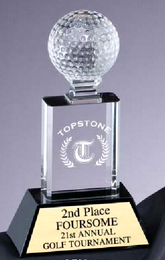 Crystal Golf Ball Award (4 1/4"x7 1/2")